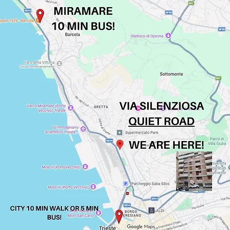 Апартаменти Perfect For Centre And Miramare Трієст